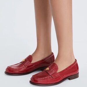 Tory Burch Classic Loafer Patent Leather -Crimson Red